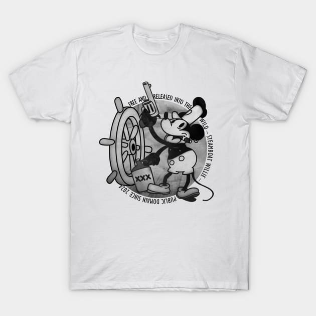 Steamboat Willie Set Free! T-Shirt by HtCRU